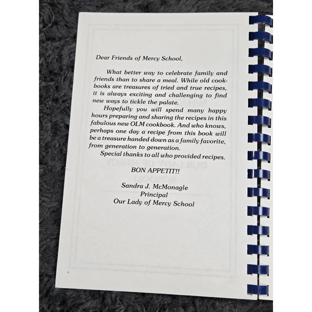 Our Lady of Mercy Catholic School‎ Cookbook 2002 Winston-Salem NC North Carolina