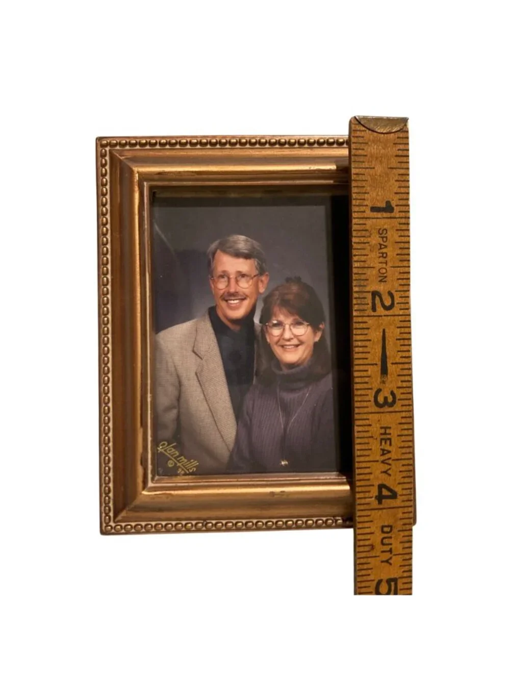 Vintage Miniature Small Gold-Tone Photo Frame