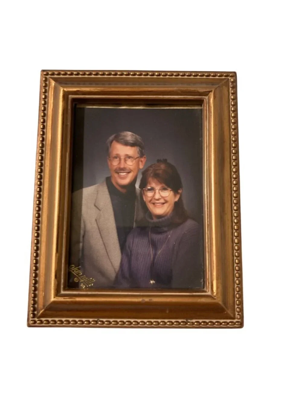 Vintage Miniature Small Gold-Tone Photo Frame