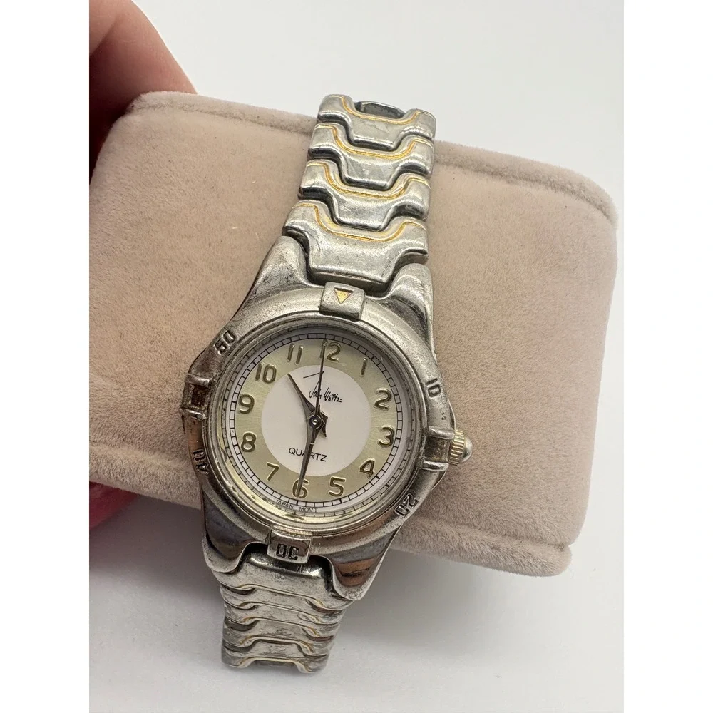 John Weitz LJW306 Two Tone Silver Gold Quartz Watch Japan Movt Mens Womens‎