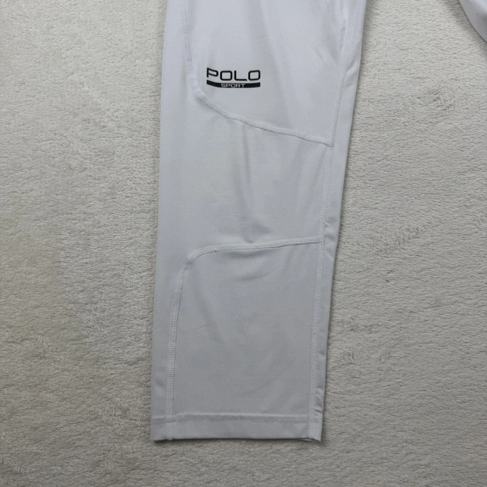 Polo Sport by‎ Ralph Lauren Men's 3/4 Compression Tights White-READ