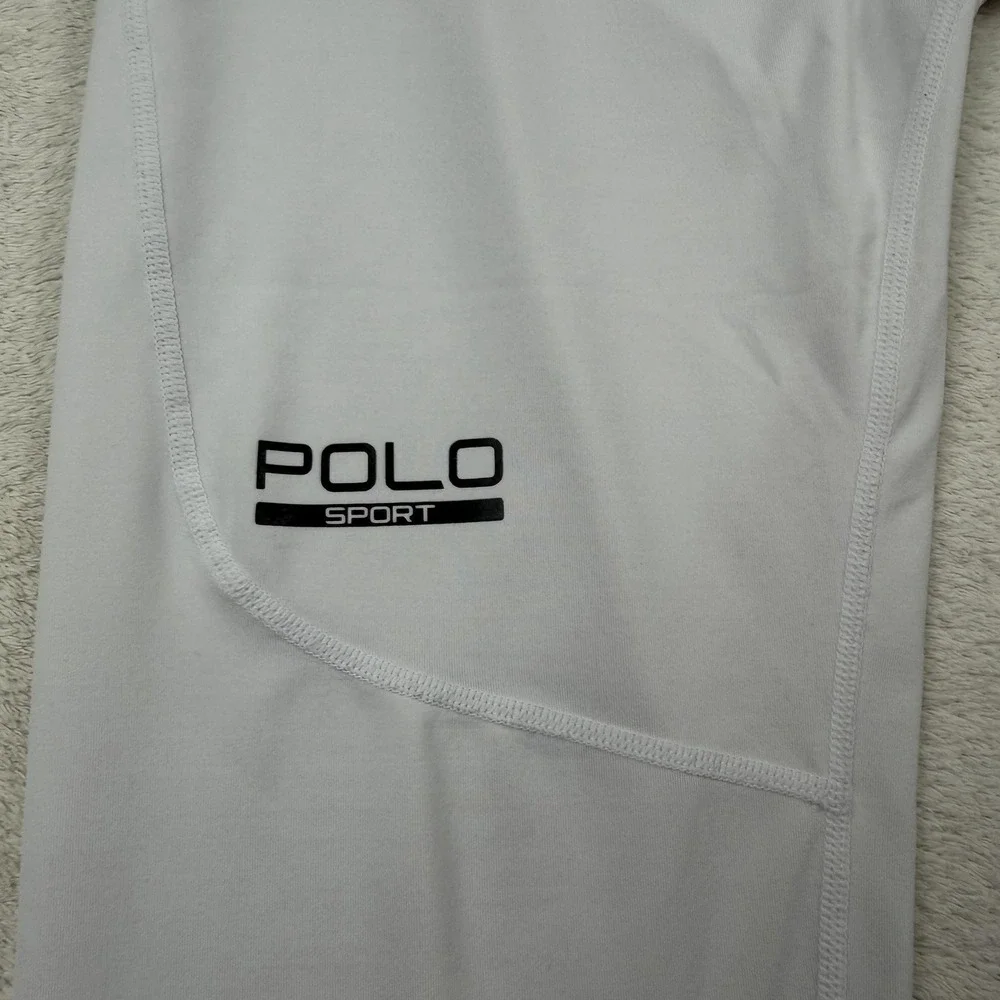 Polo Sport by‎ Ralph Lauren Men's 3/4 Compression Tights White-READ