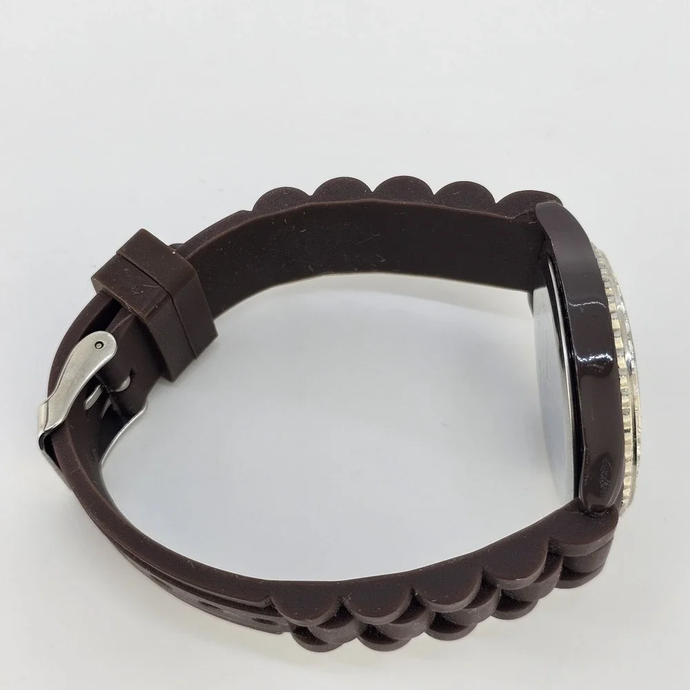 38MM Women's Watch Dark Brown‎ Dial Dark Brown Plastic Bands NEW Battery