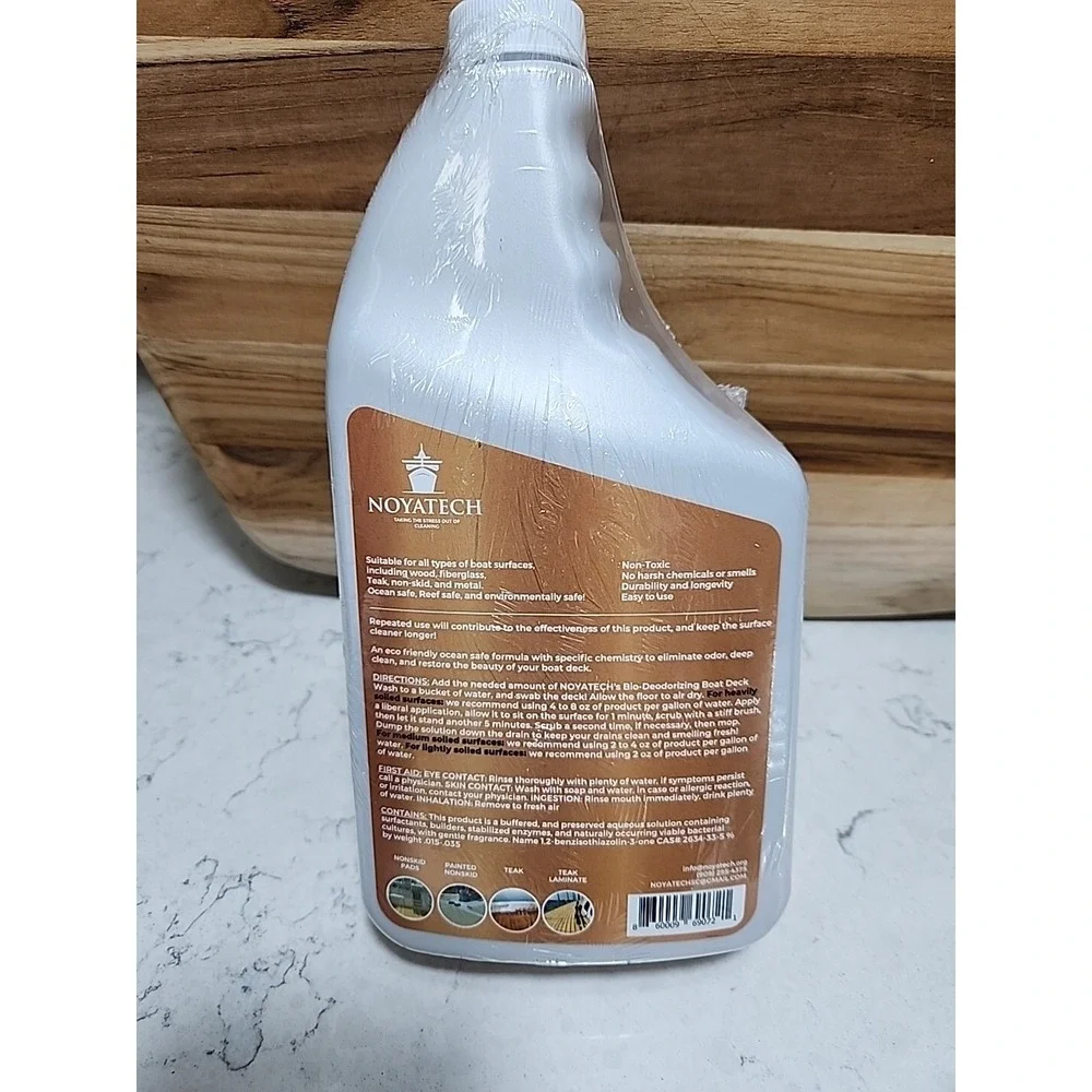 NOYATECH Bio Deodorizing Boat Deck‎ Cleaner and Hull Wash 32 Oz NEW SEALED