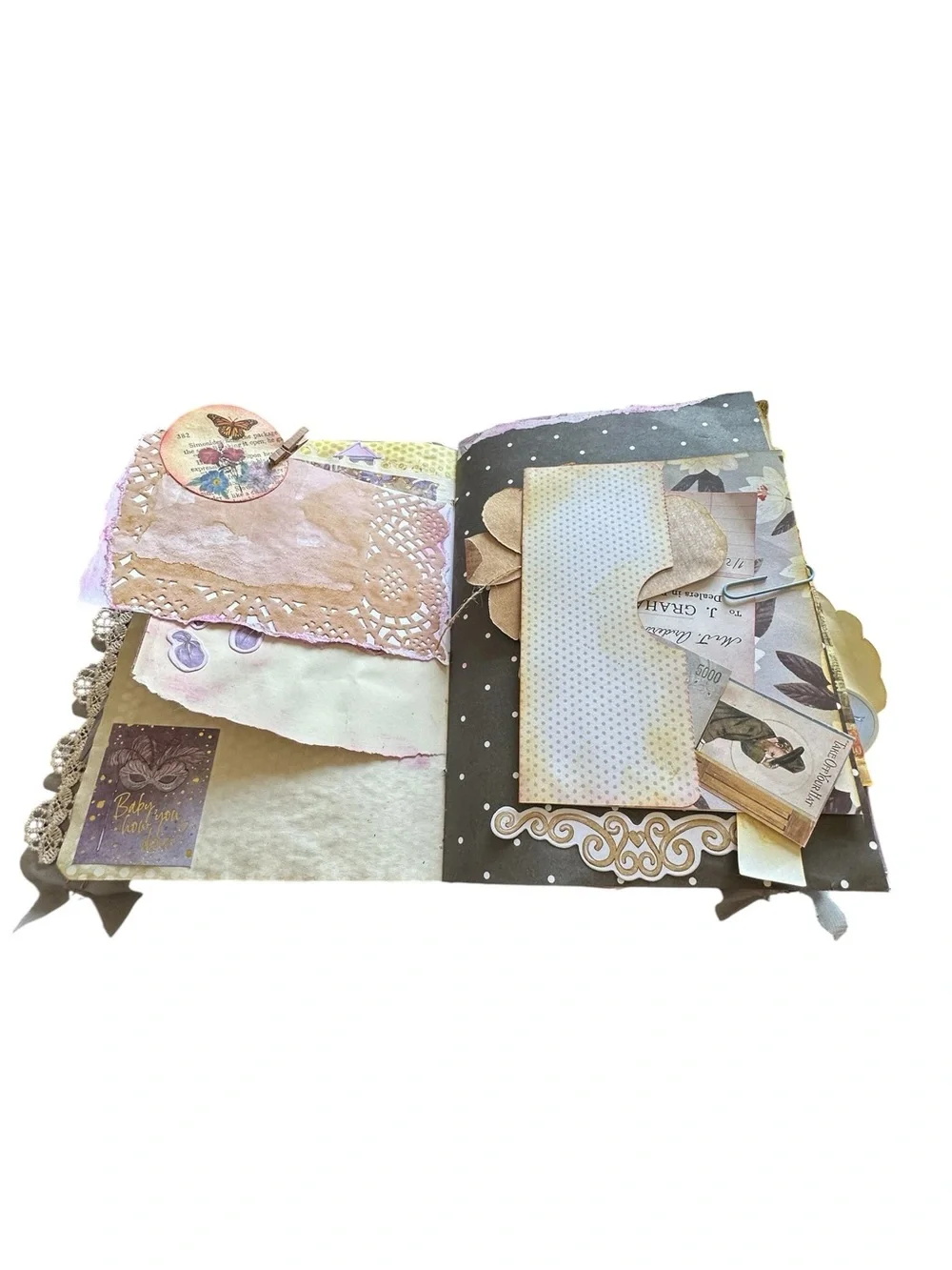Handmade Junk Journal Masquerade Ball Theme One of a Kind