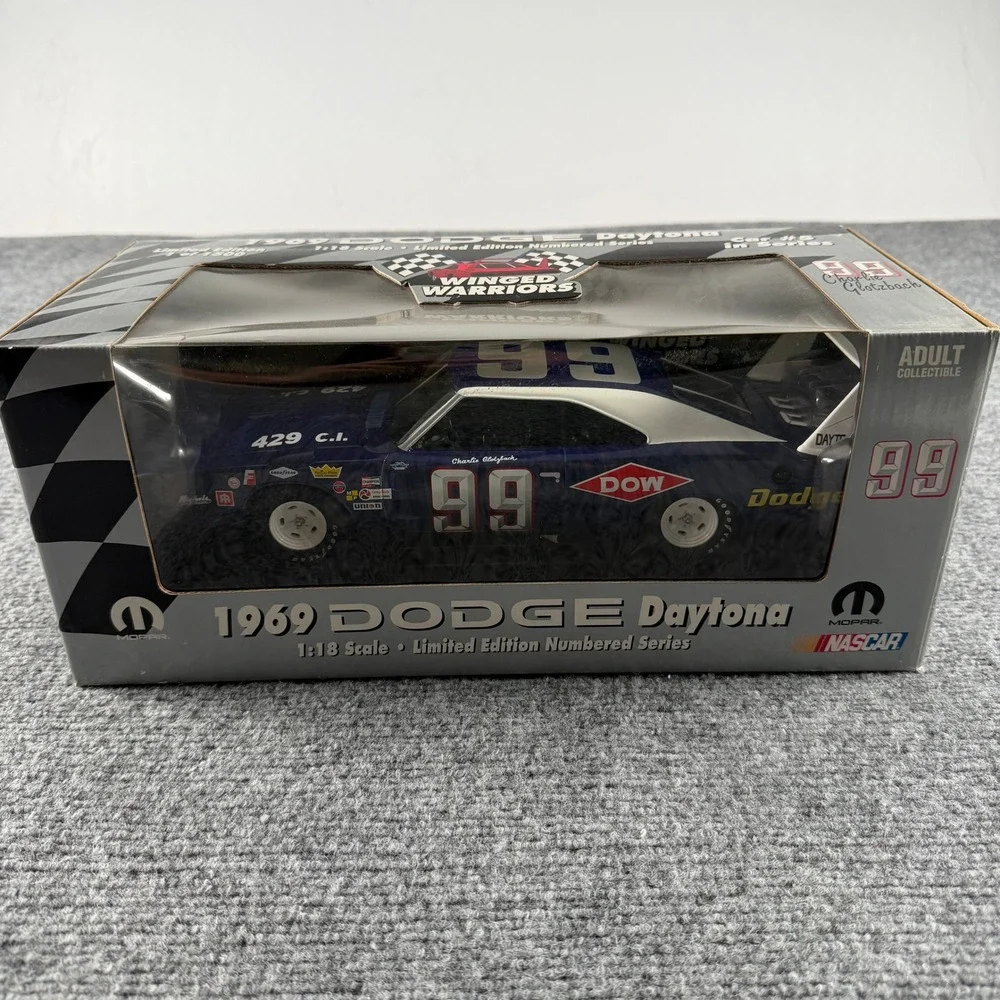 RC2 1969 Dodge Daytona NASCAR 1:18 Blue Charlie Glotzbach Winged Warriors 99 Car