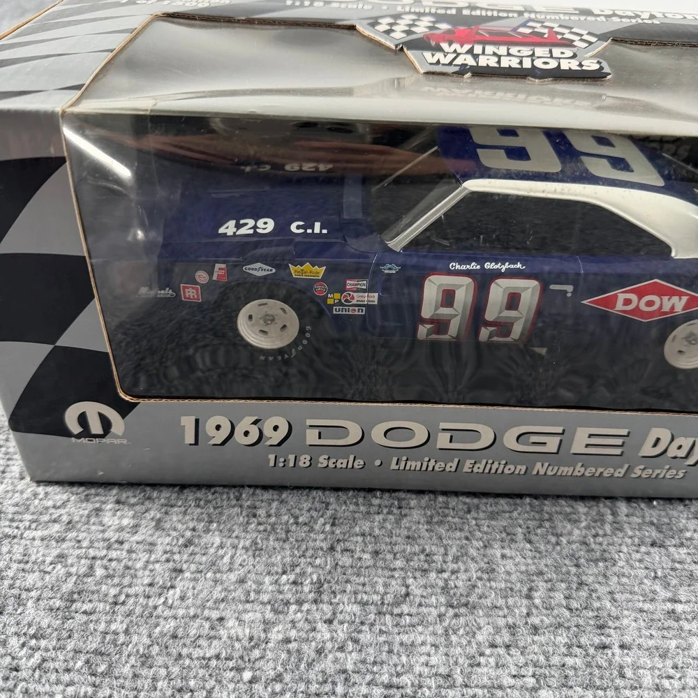 RC2 1969 Dodge Daytona NASCAR 1:18 Blue Charlie Glotzbach Winged Warriors 99 Car