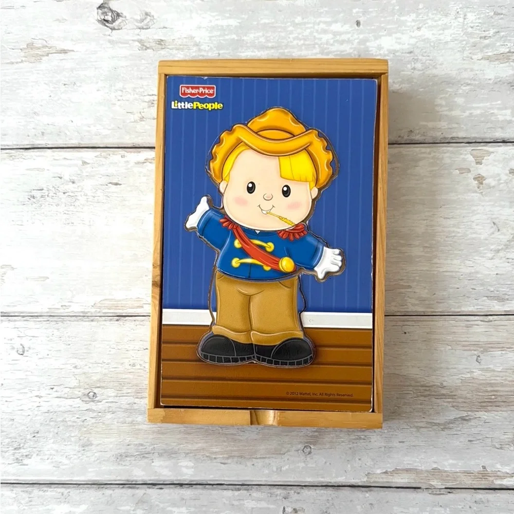 Fisher Price Little People Puzzle Wood Paper Doll Style Dress Up Toy Kids