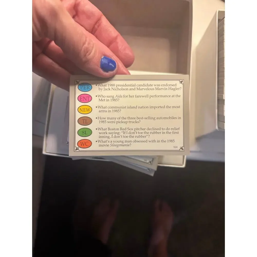 Trivia pursuit expansion pack 1980s