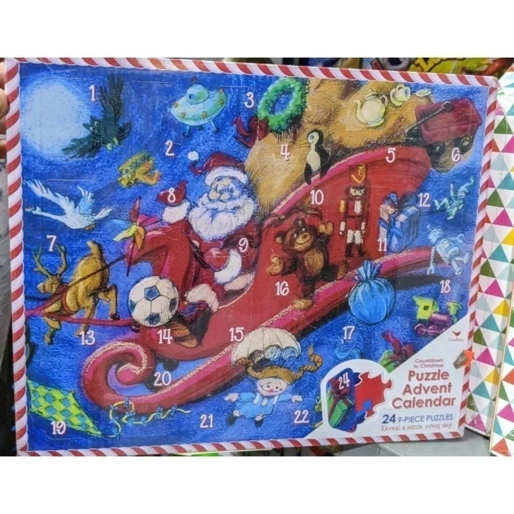 New Advent Calendar Countdown to Christmas Puzzle 24 9-Piece Puzzles