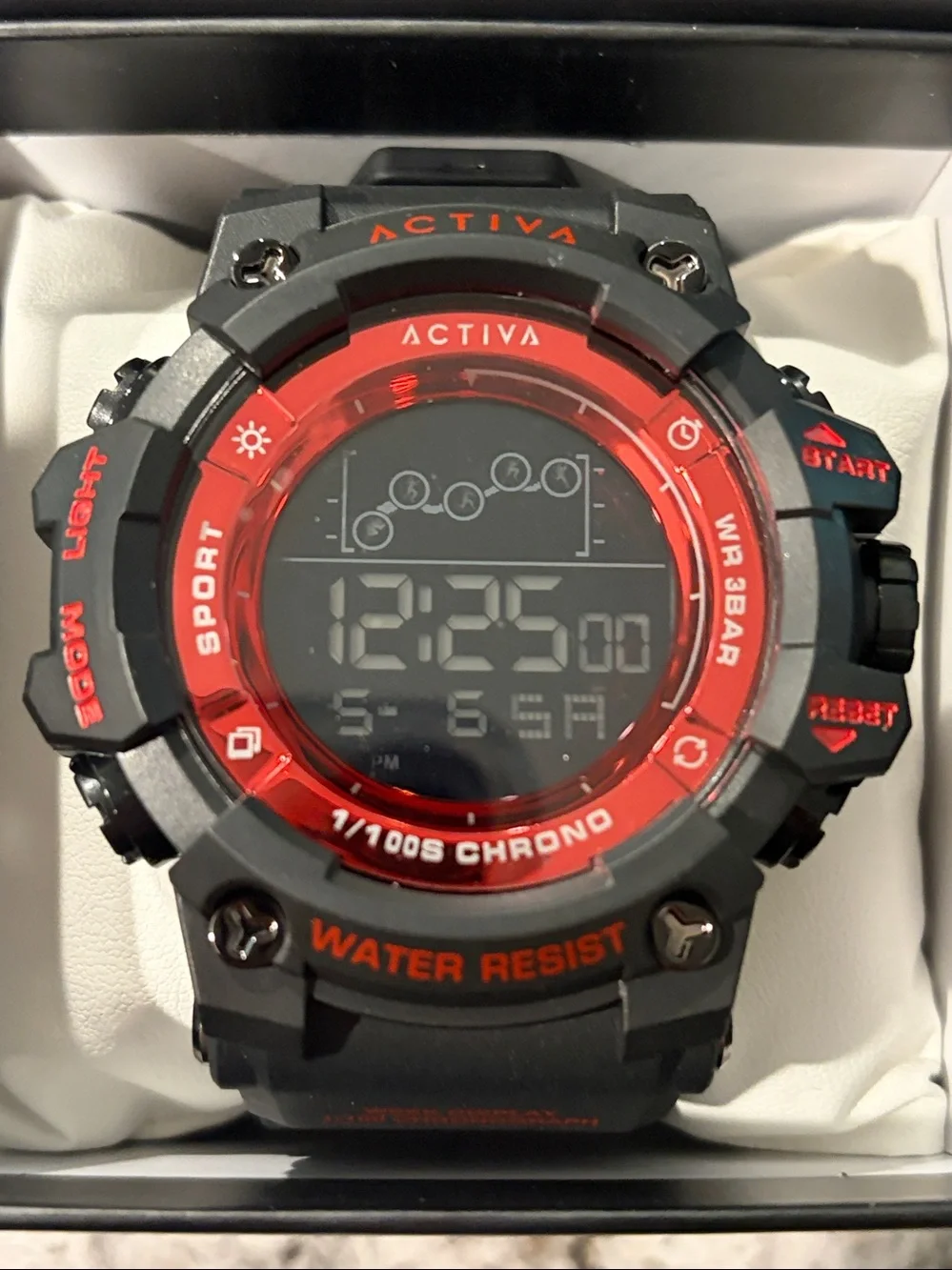 Activa Summit X Invicta Unisex Digital Watch - 50mm. Black Red (ACW8082-019)