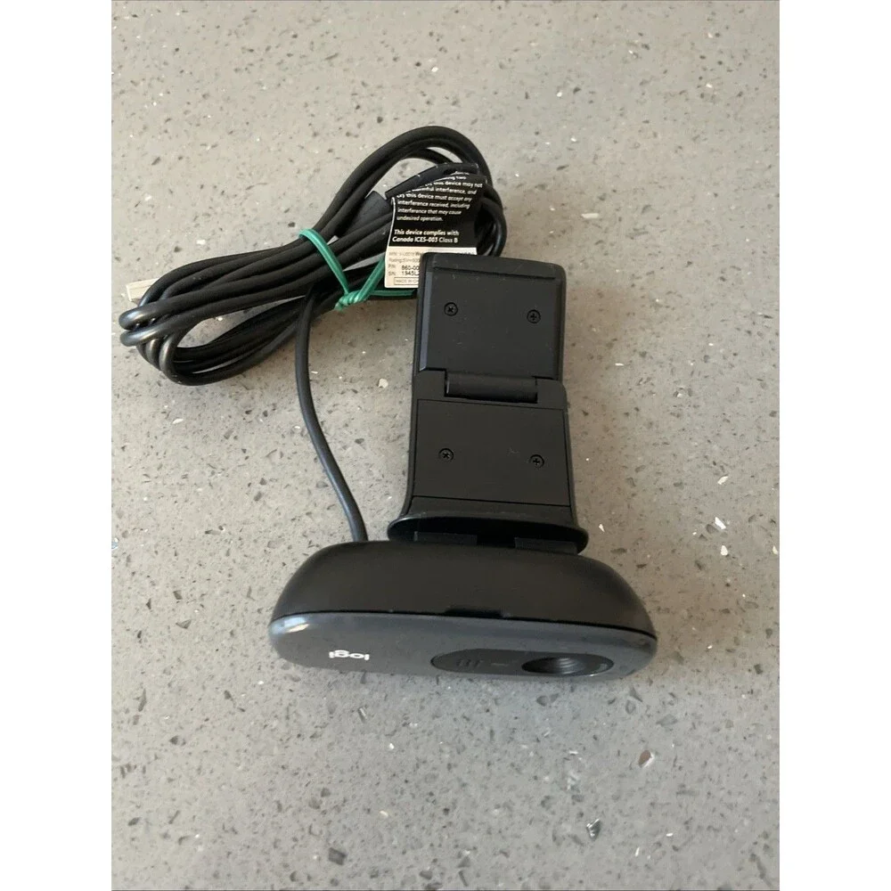 Logitech HD Webcam 720p Logi V-U0018 Built In Microphone USB Camera Black