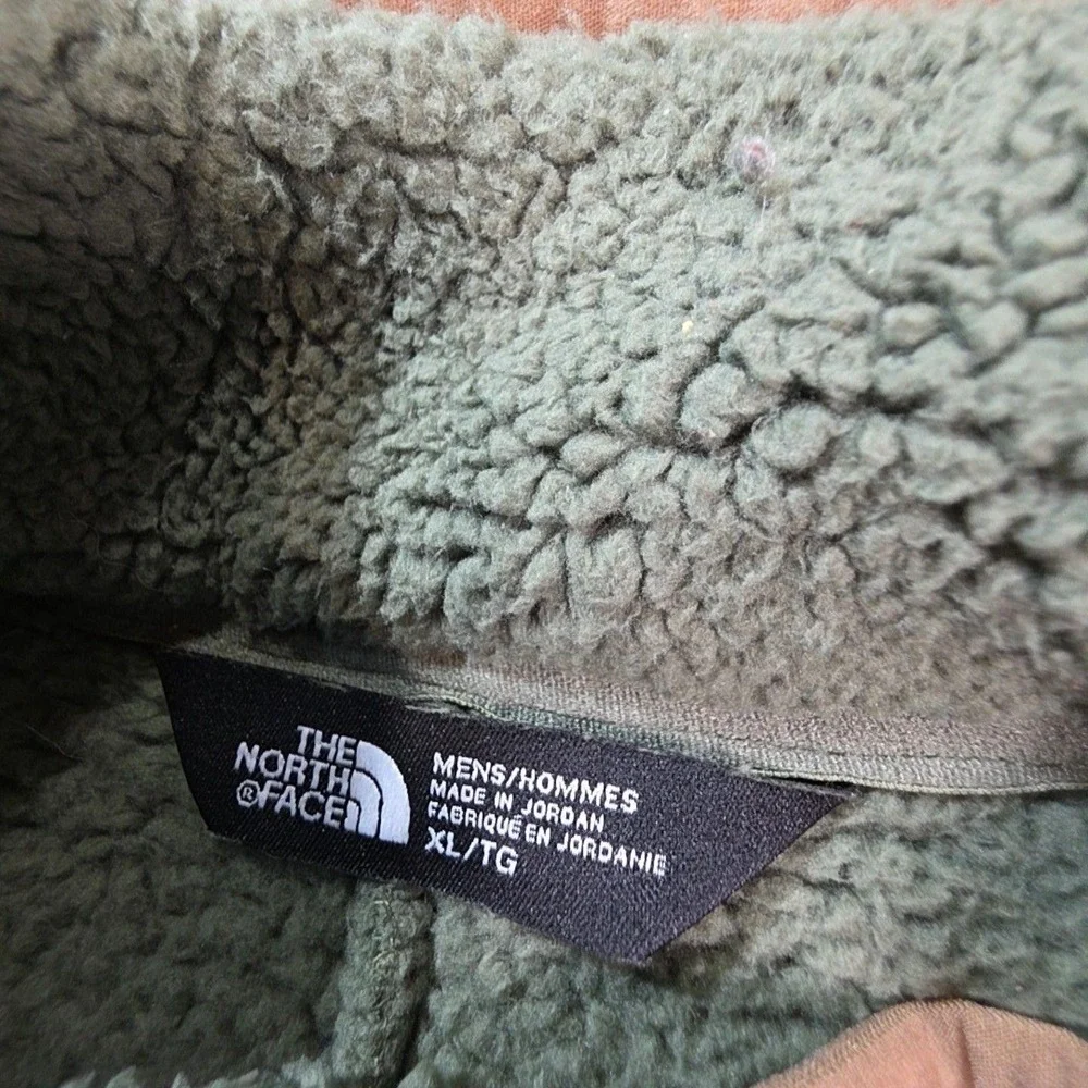 The North Face Jacket Mens XL Green Fleece 1/4 Zip Anorak Pullover Outdoor