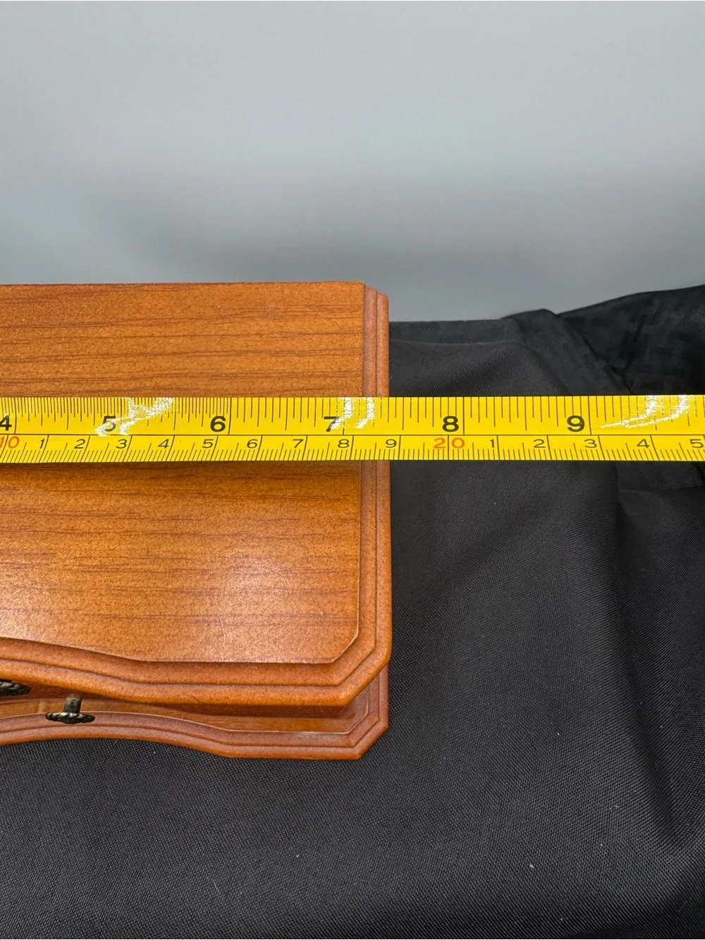 Source Unknown Wooden Jewelry Chest - Warm Brown Finish
