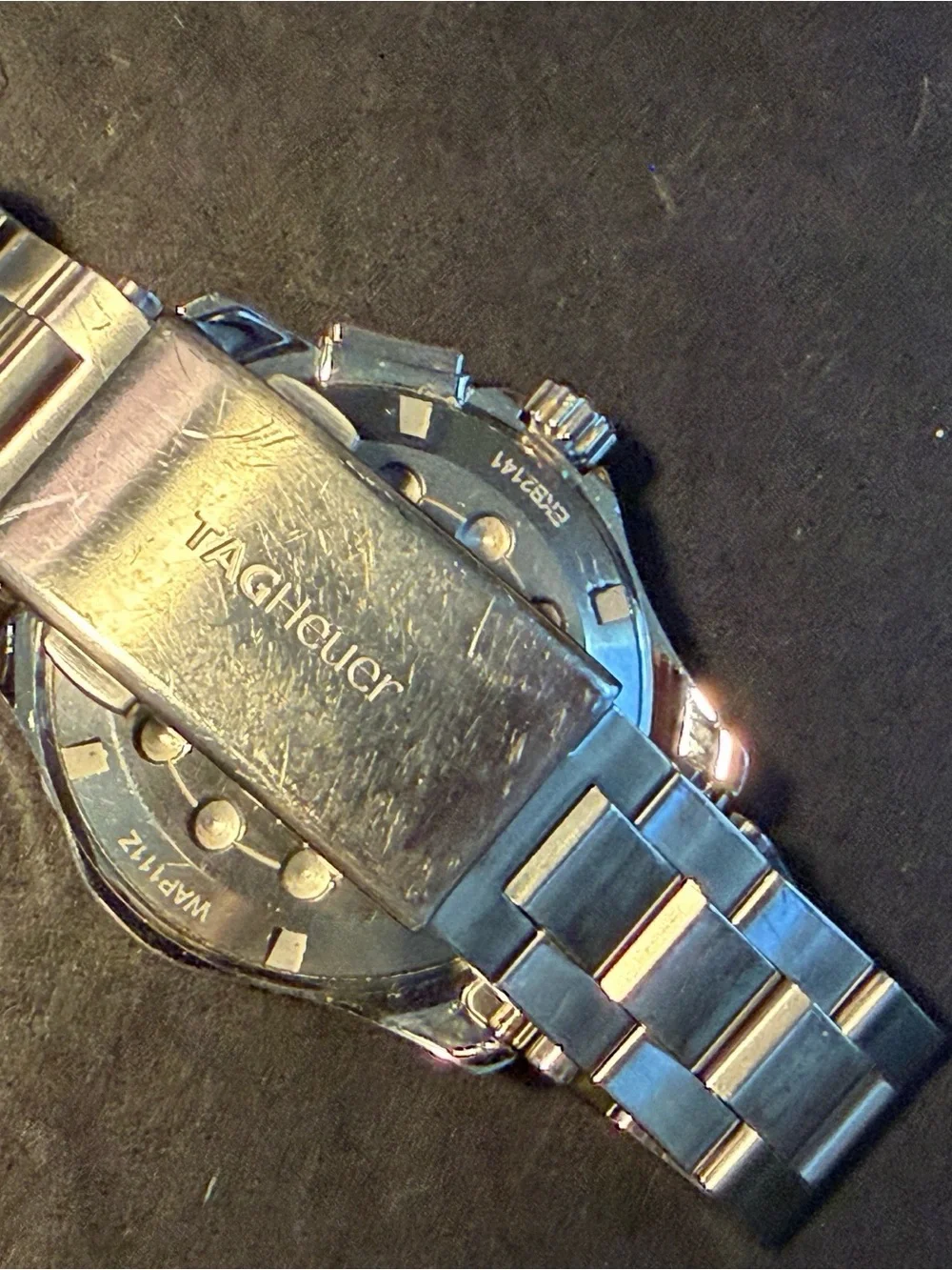 TAG Heuer Aquaracer Grande Date Alarm WAP111Z Quartz Diver — Serviced 2026