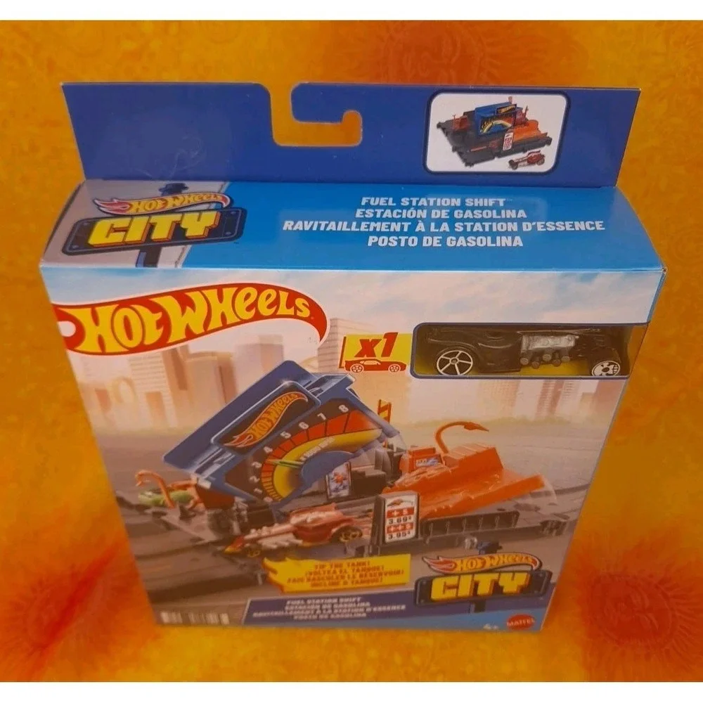 Hot Wheels‎ City Fuel Station Shift Track Set Sealed Mattel Toy Car HKX45