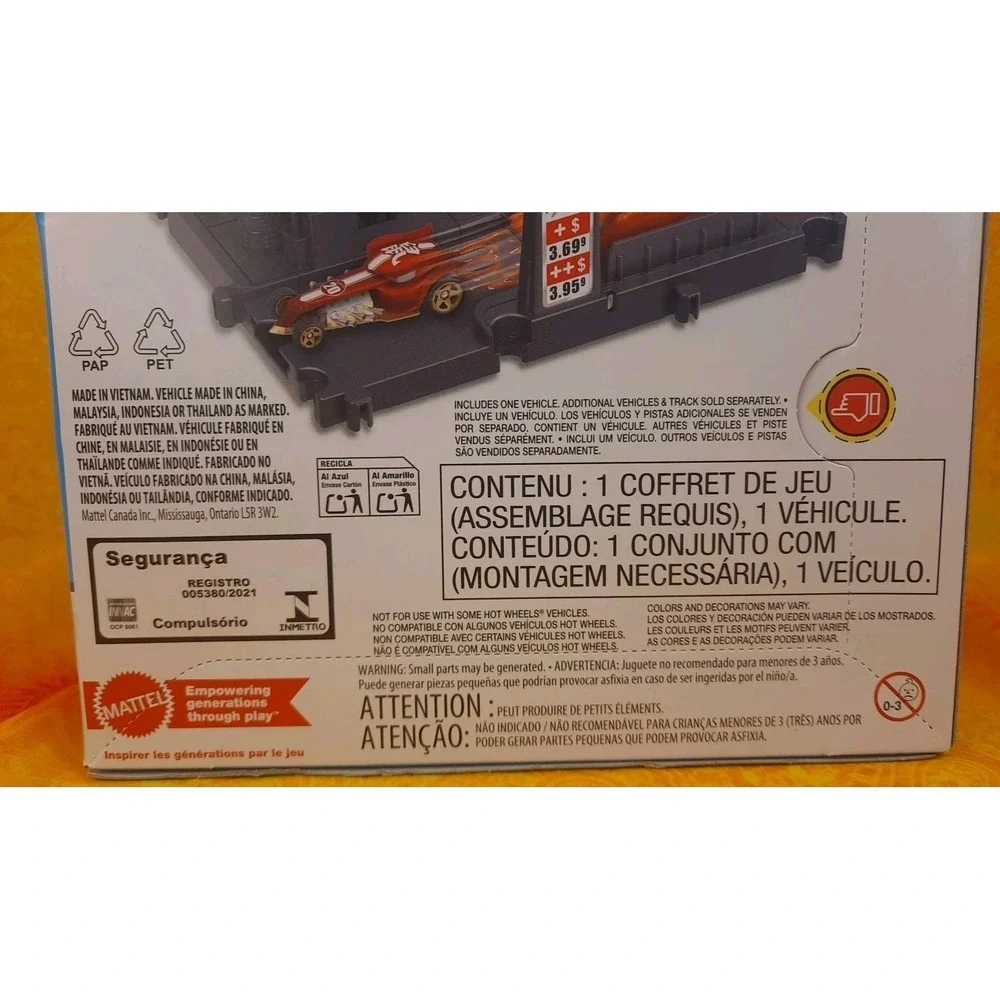 Hot Wheels‎ City Fuel Station Shift Track Set Sealed Mattel Toy Car HKX45