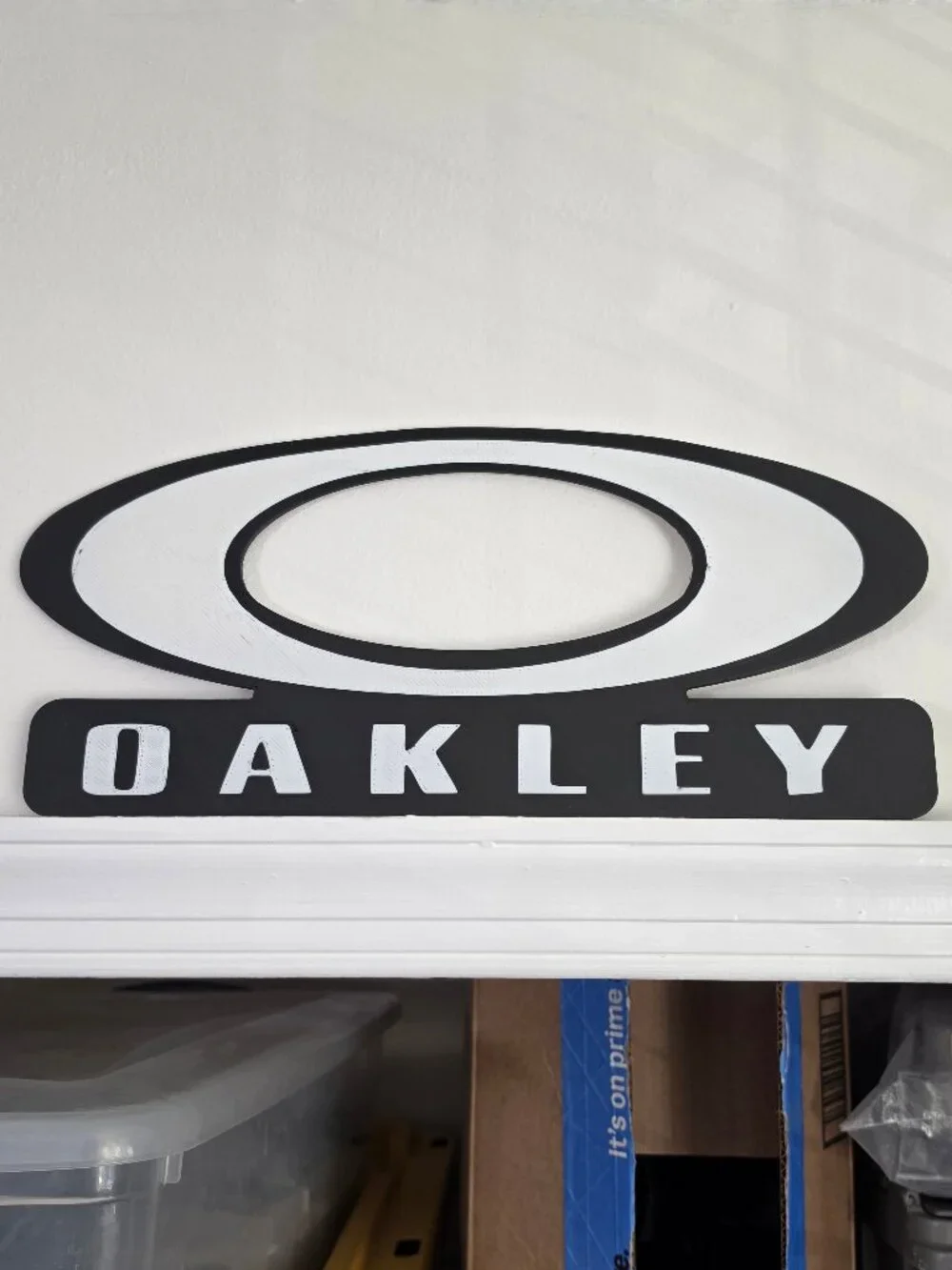 3D Printed Oakley Style 1997 Era Logo Wall Art Sign 90s Sunglasses Display