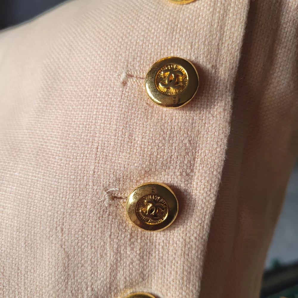 CHANEL beige linen