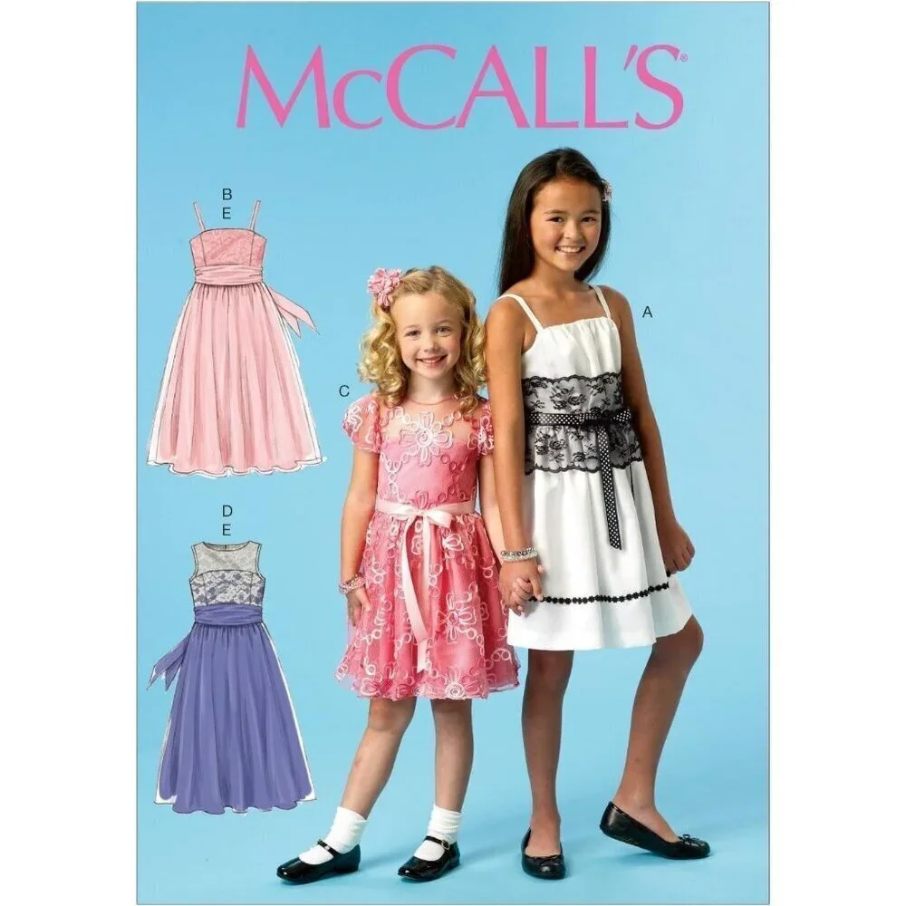 McCalls Sewing Pattern 6880 Dress Party‎ Special Occasion Girls Size 3-6