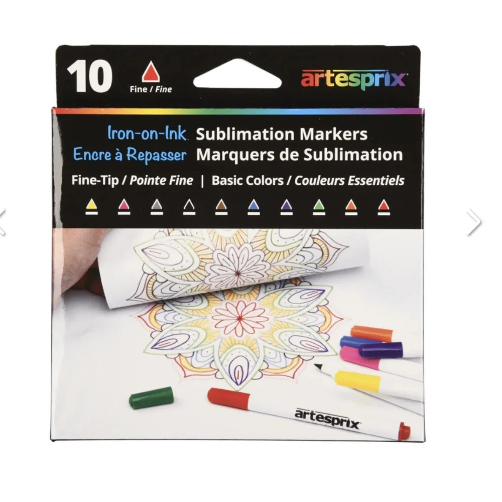 ARTESPRIX Iron-On-Ink Sublimation Markers 10ct NEW $30