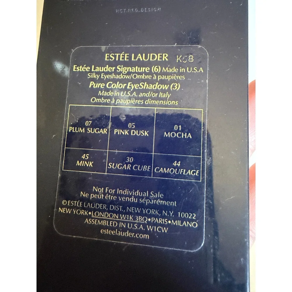 Estee Lauder Pure Color Eyeshadow Palette 9‎ Shades Plum Sugar Mocha K58