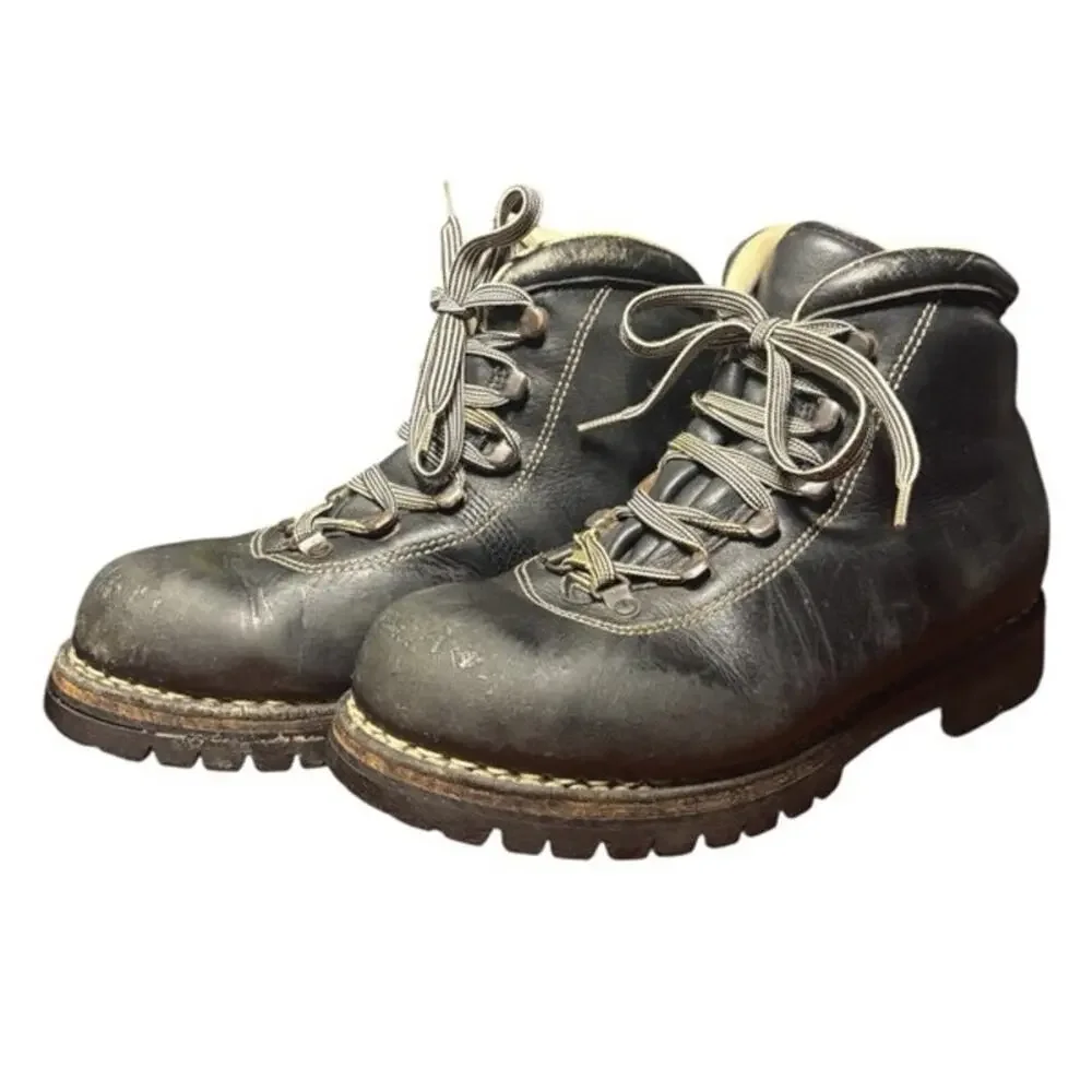 Vintage Standard Limmer Hiking Boots Men’s Size 7.5 Handmade Leather Trail Boots