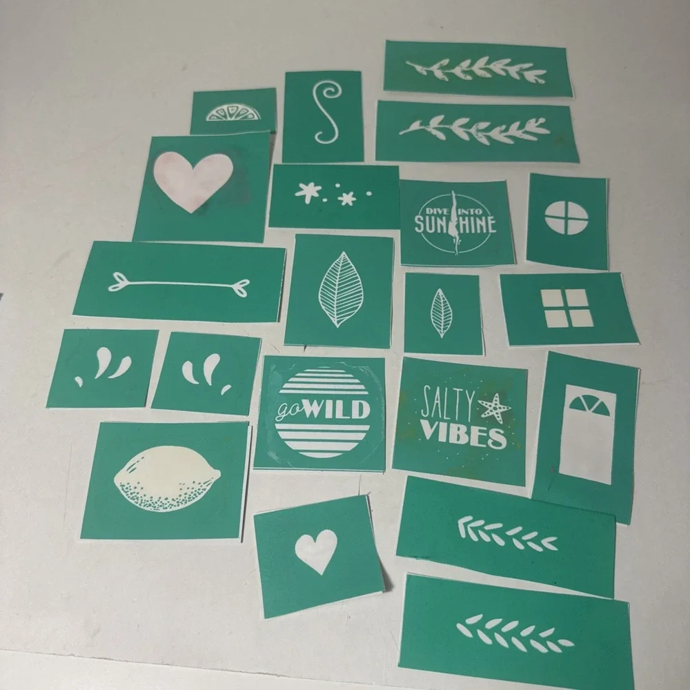 A Huge‎ Lot of Over 150 Chalk Couture Reusable Transfers / Stencils + Surfaces