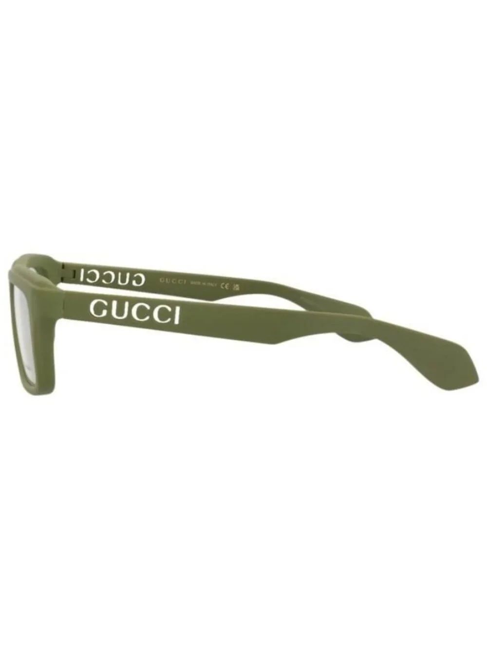 New Gucci Mens Square/Rectangle Green Green Transparent Fashion Designer Eyeglas