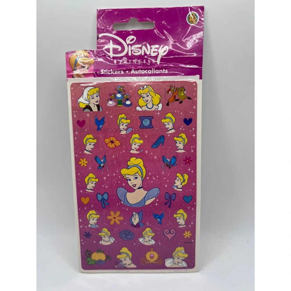 Vintage Sandylion Disney Princess Cinderella 2 Sticker‎ Sheers Sealed Disneyana