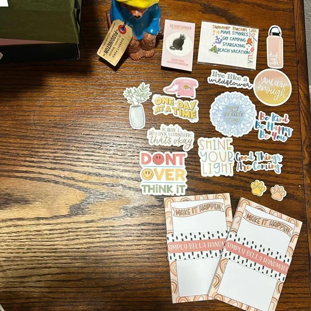Stickers pin note pad bundle all new