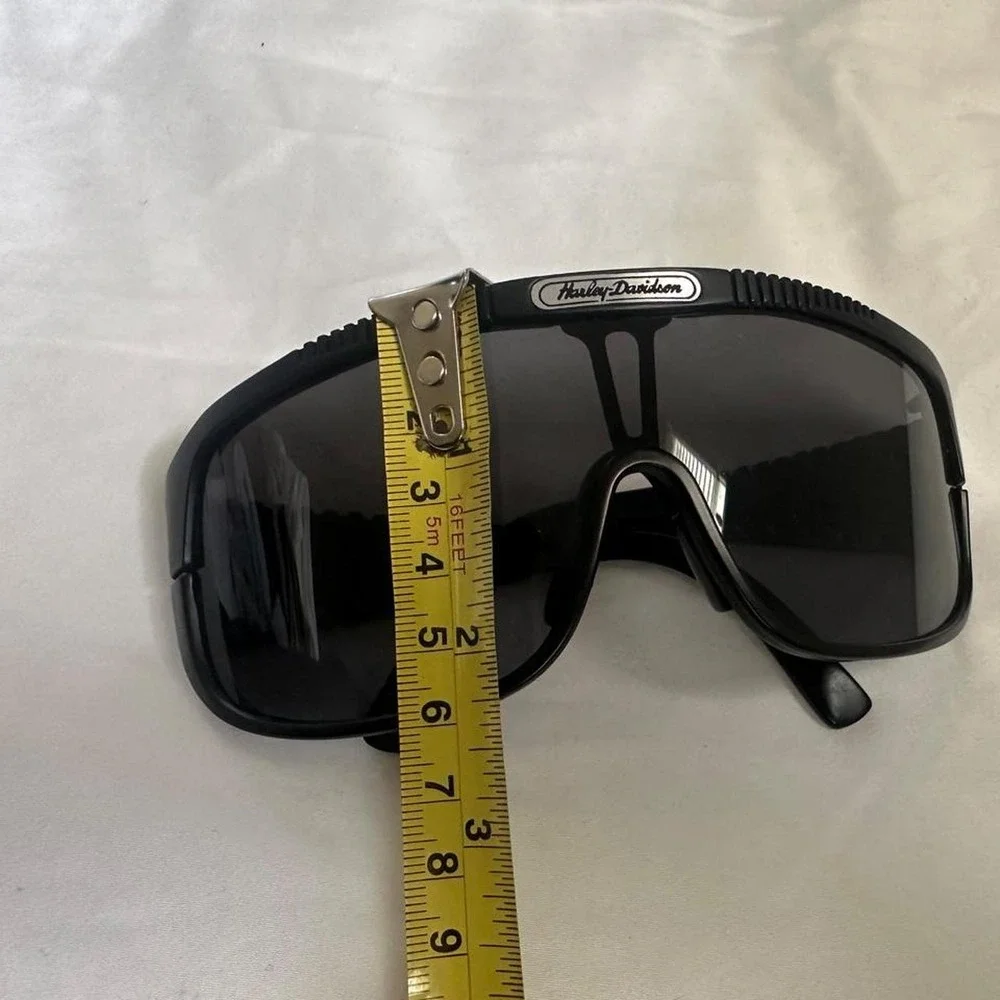 Vintage 80s 90s Harley Davidson Motorcycle Shield Riding Oversized Sunglasses