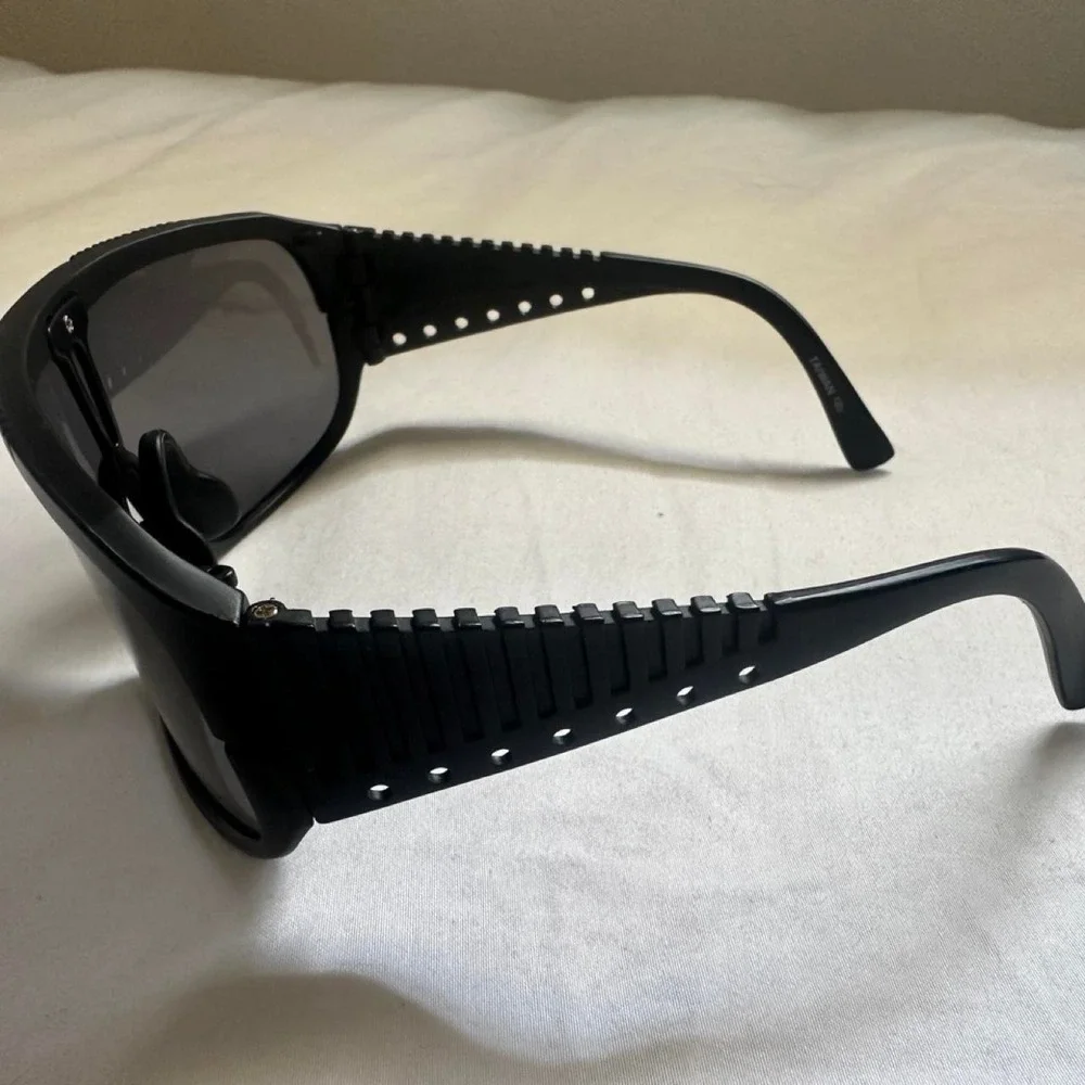 Vintage 80s 90s Harley Davidson Motorcycle Shield Riding Oversized Sunglasses