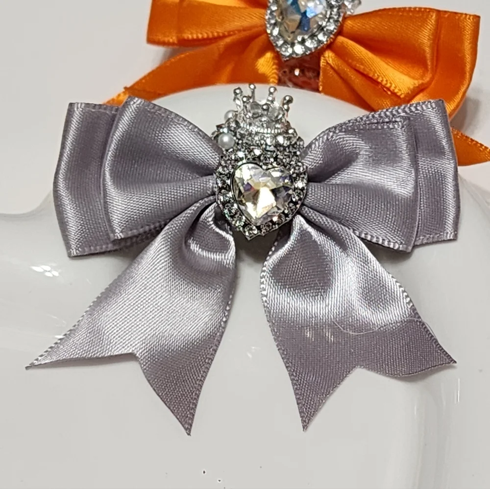 Fancy Bead Silver Bow‎ Heart Gem Crown Rhinestone Pearls Jewelry Making Beadable