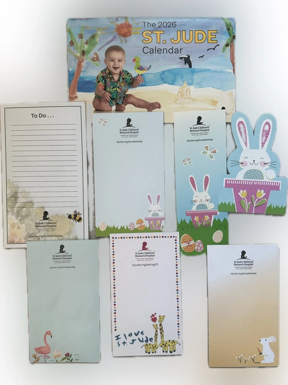 ST JUDES COLLECTIBLE CALENDAR TO DO’s EASTER NOTEPAD TABLET PADS OF PAPER TO DOs