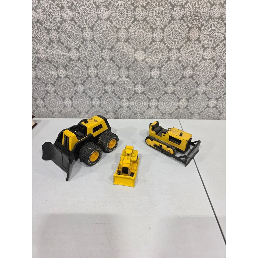 Vintage Tonka Hot Wheels CAT Construction Vehicle‎ Toy Bulldozer Lot of 3 READ