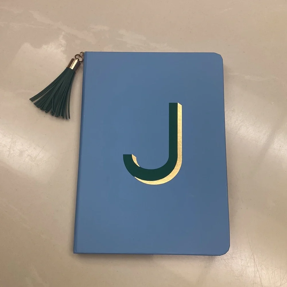 NEW❣️ College Ruled Hard Cover 5x7 Journal Letter “J” Monogrammed By Opalhouse