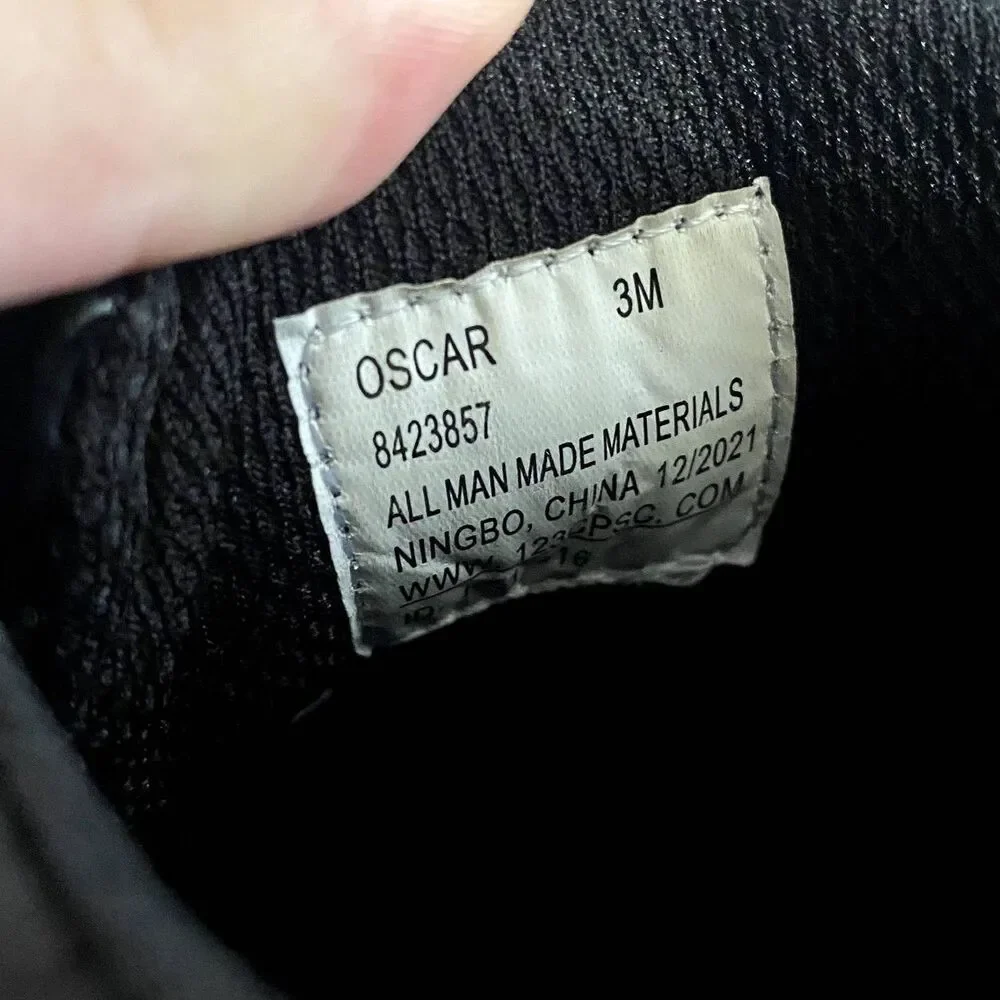Max + Jake Lil Oscar Boys Black Lace Up Dress Shoes Faux Leather Oxfords Size 3M
