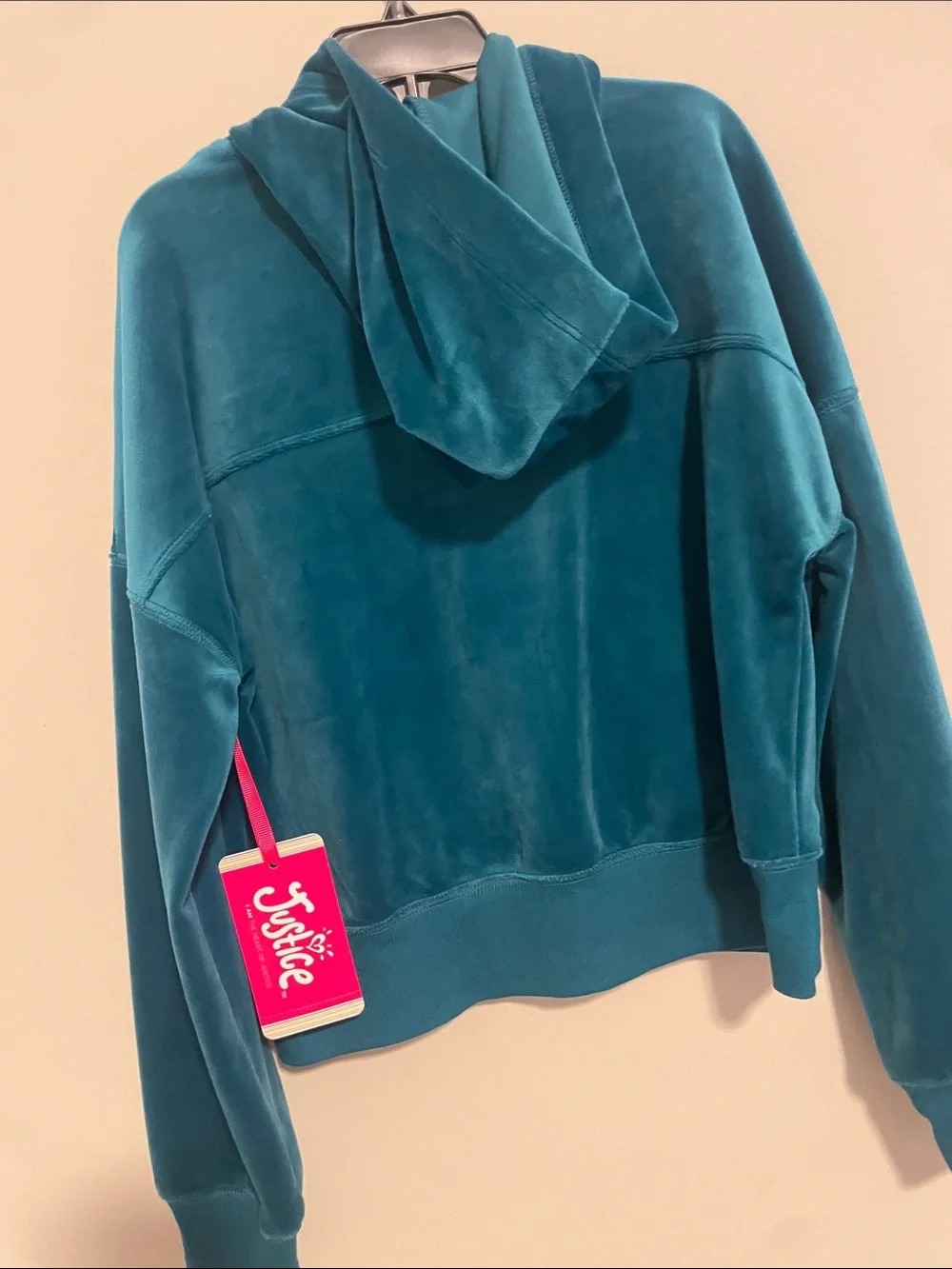 Justice velour zip