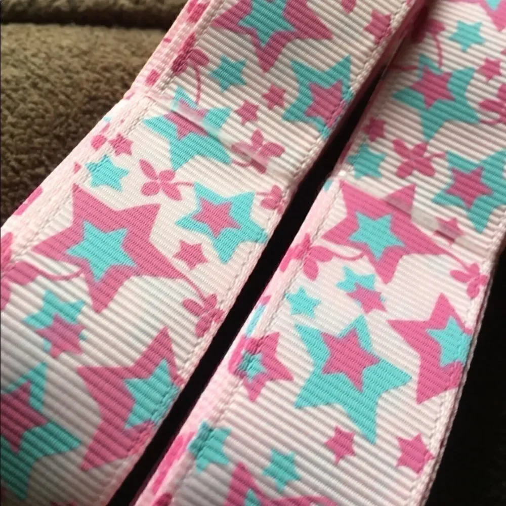 5/$20 grosgrain Ribbon 7/8” 5 yards Milky Way star