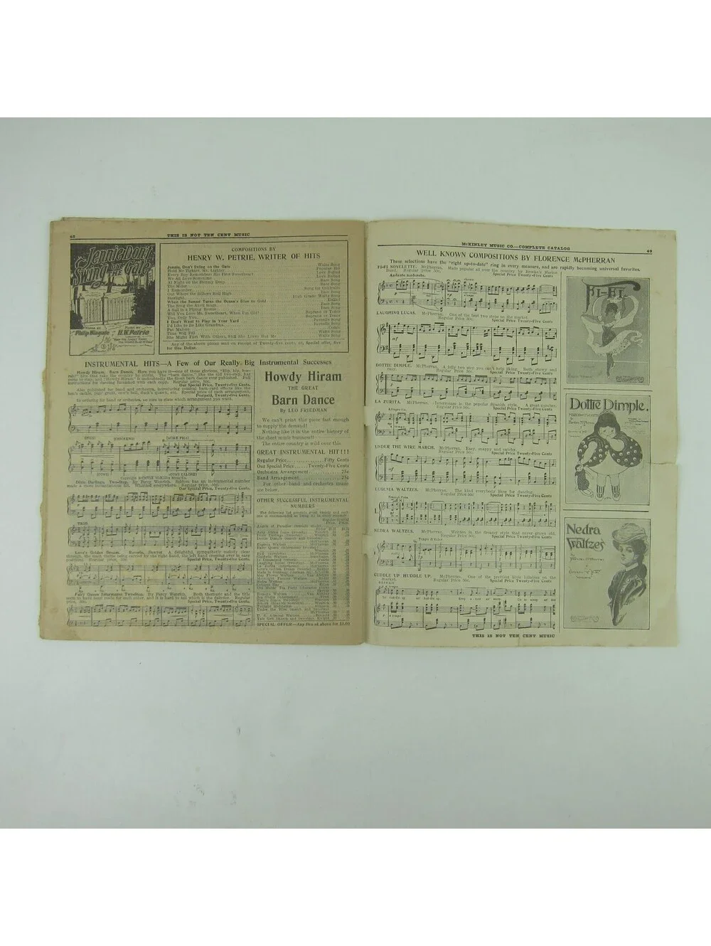 McKinley Music Co Catalog of Sheet Music Chicago New York Antique 1909 RARE