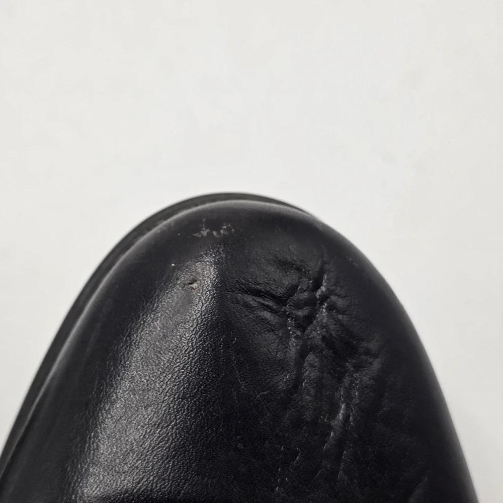 Easy Spirit Leather Oxford Shoes Cap Toe Black Lace Up Italian Made Dress 12