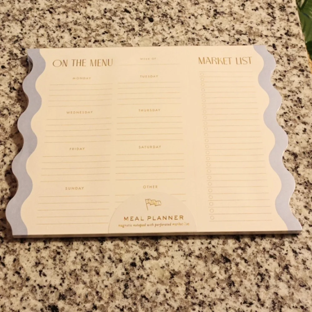 Meal planner magnetic notepad