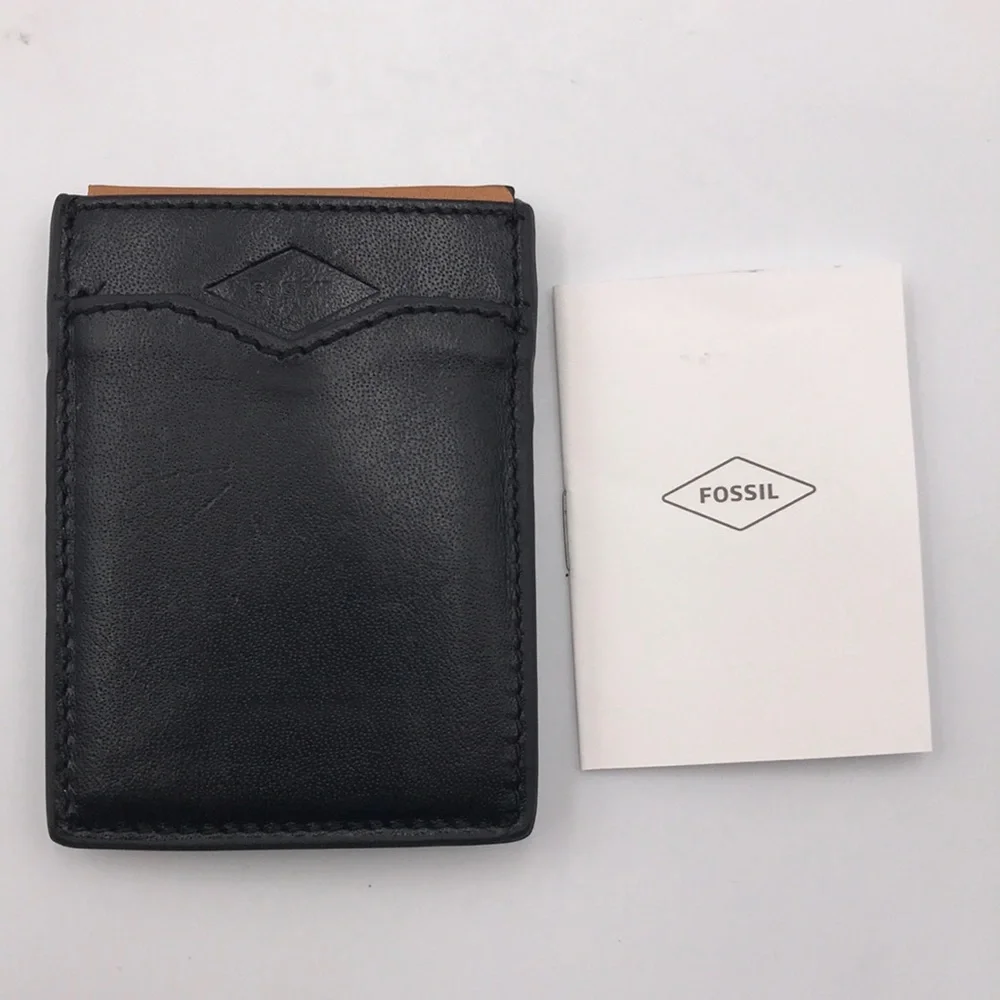 Fossil Mykel Leather Magnetic Card Case
