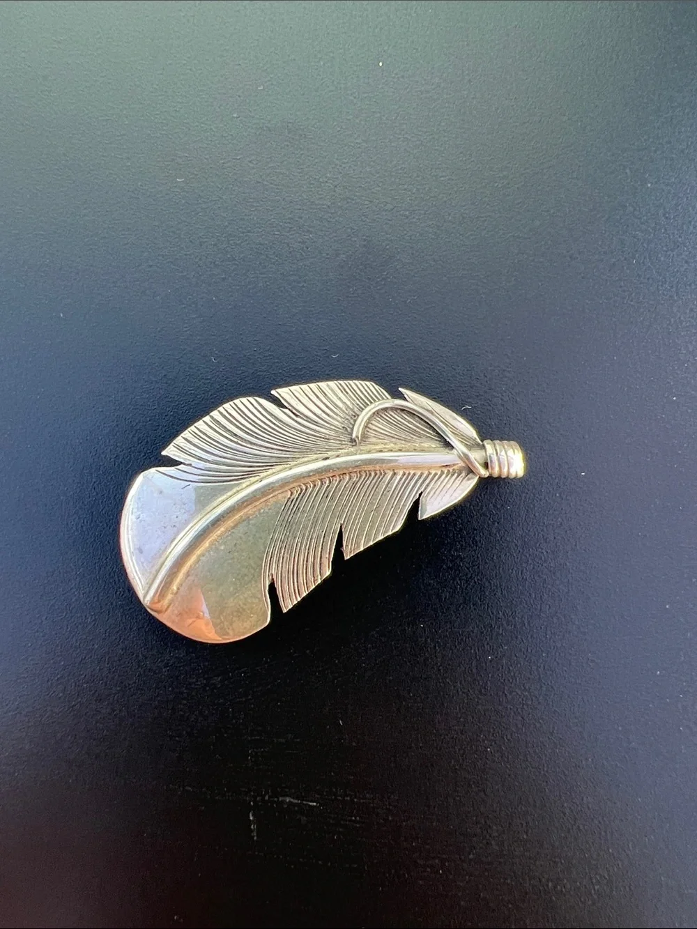 Sterling Silver Feather Lapel Pin