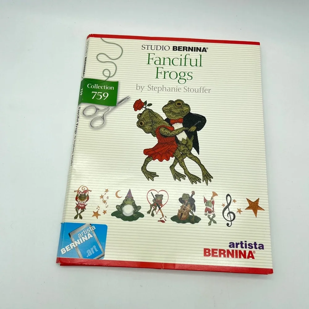 Studio Bernina Fanciful Frogs Embroidery Designs Collection 759‎ Stouffer