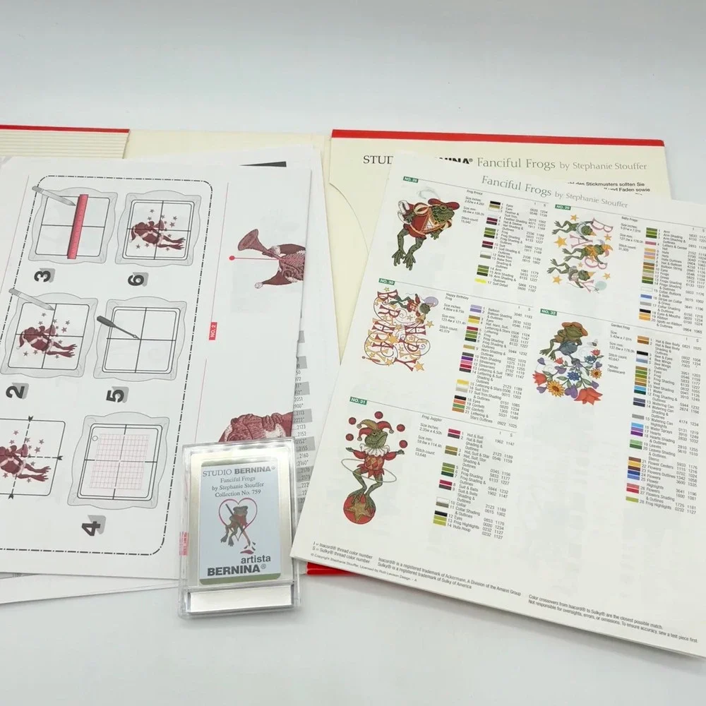 Studio Bernina Fanciful Frogs Embroidery Designs Collection 759‎ Stouffer