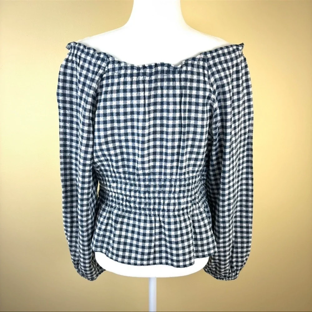 Madewell gingham blouse