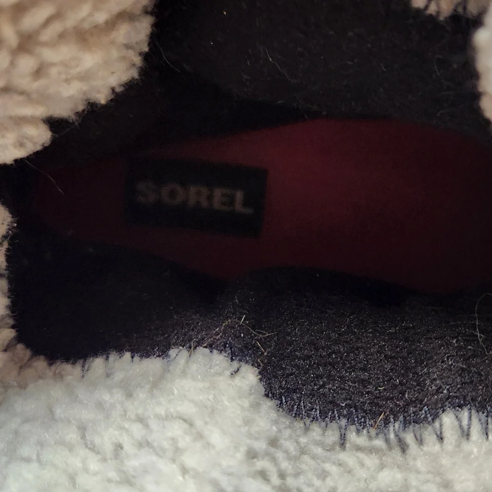 Sorel Tivoli II Herringbone Winter Snow Boot Insulated Black Fleece Duckboot 5.5