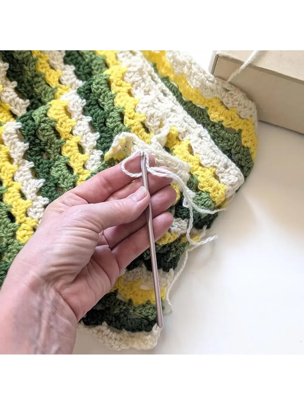 1970s Vintage Vogart Crafts Designer Crochet Afghan Kit